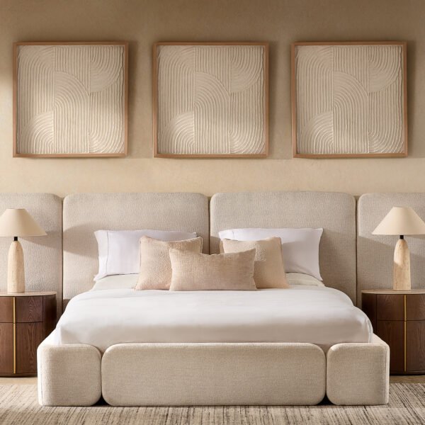 Arcadia Warm Ivory King Bed