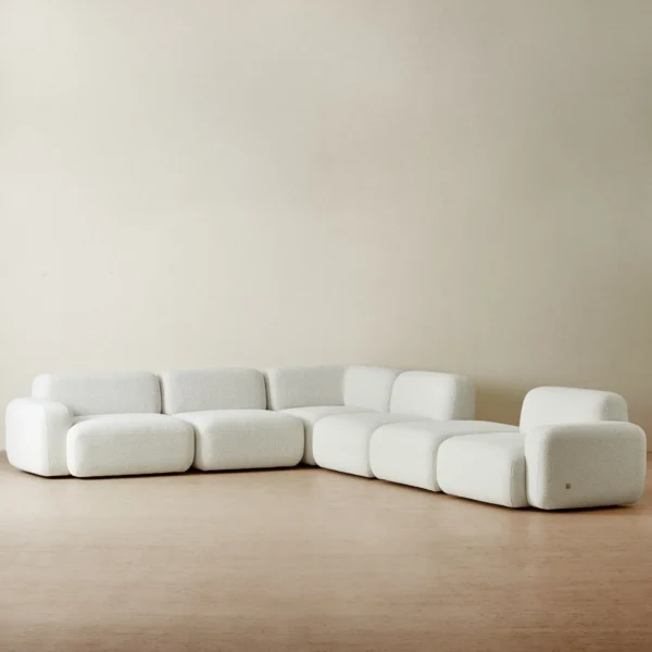 Capri Stone White Modular Corner Sofa